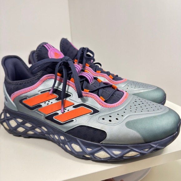 adidas Web Boost Running Shoes Mens Size 13 Magic Grey Impact Orange GZ6444 main image 8